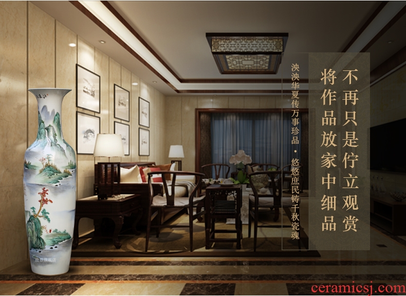 Restoring ancient ways of large vases, jingdezhen ceramic checking household soft adornment sitting room hotel big TangHua furnishing articles - 586573239126