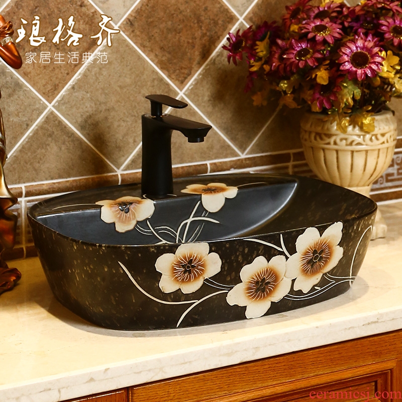 Basin of Chinese style restoring ancient ways is the stage Basin lavatory toilet antique art of jingdezhen ceramic lavabo single Basin