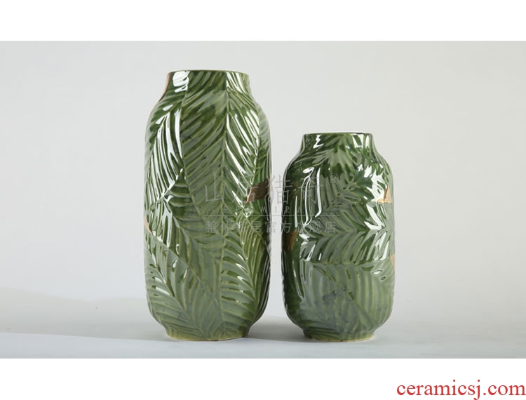 The Nordic simple example room designer vase furnishing articles of The big, black and white ceramic vase new geometric flower arranging flowers - 548481466267