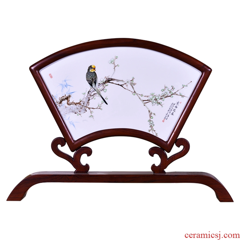 Jingdezhen ceramic hand-painted painting of flowers and decorative porcelain plate painter new Chinese style wall of setting of the sitting room porch hang in furnishing articles