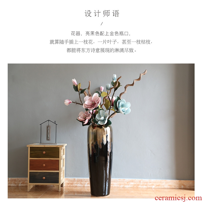 Jingdezhen ceramic gift of large sitting room ground vase desktop furnishing articles I and contracted household adornment porcelain - 599541203332