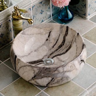 The stage basin circular imitation marble ceramic art basin European household toilet toilet face basin hand basin