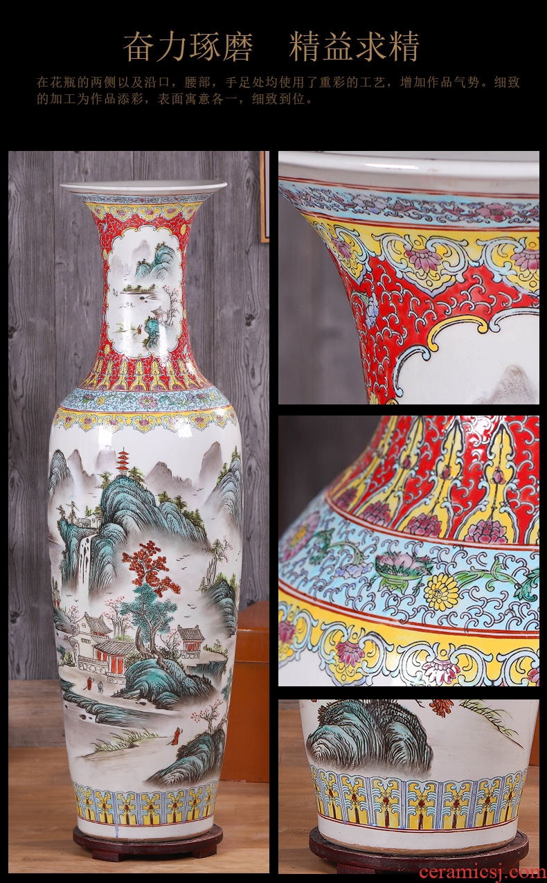 Jingdezhen ceramic vase three - piece furnishing articles sitting room TV cabinet decoration home decoration of Chinese style rich ancient frame large - 594311202567