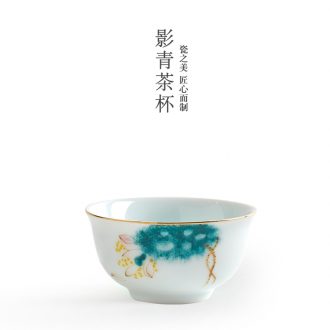 High sun shade ceramic thin body home small kung fu master wen xiang tea cups tea cup set single cup