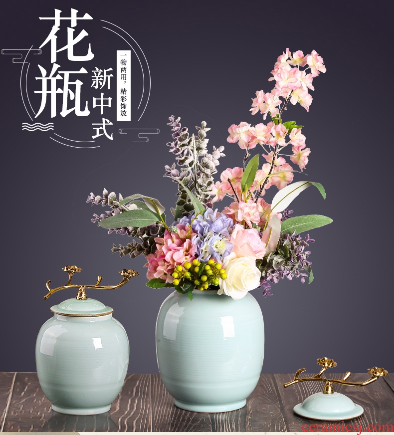 The New Chinese vase living room table wine TV ark, furnishing articles European creative ceramic flower arranging flower decorations