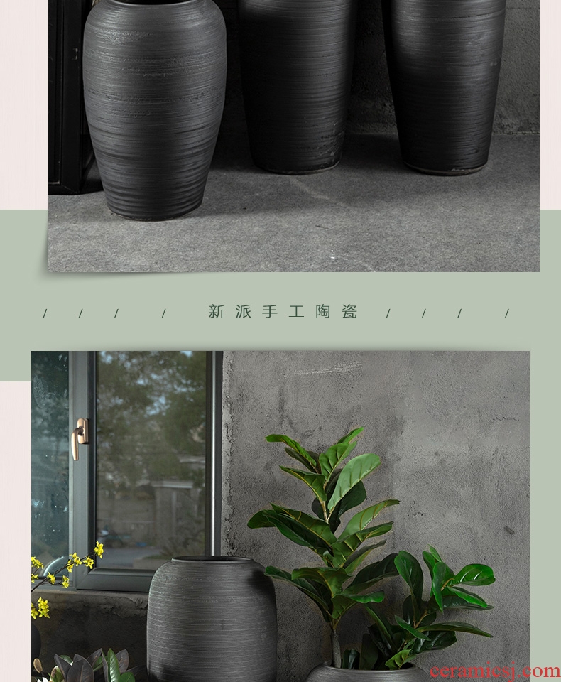 BEST WEST designer ceramic vase furnishing articles sample room living room large vase decoration ideas - 603646232958