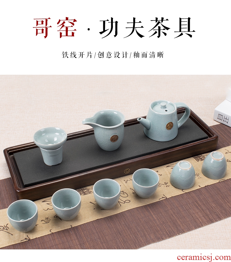 Ronkin elder brother up tureen teapot teacup suit household kung fu tea tea tea set a complete set of ceramic creative