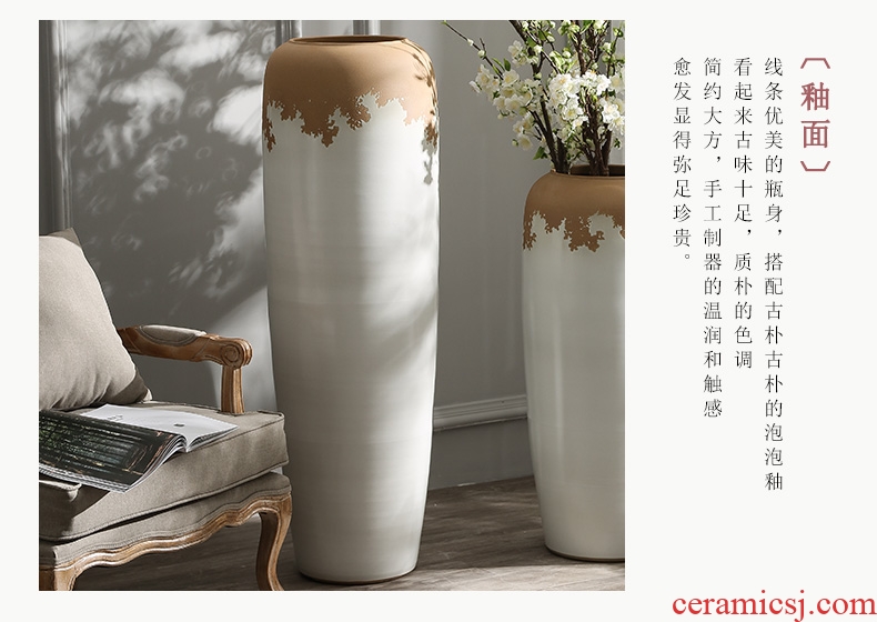 Jingdezhen ceramics hand - made large blue and white porcelain vase by 1 m 2 patterns sitting room place a housewarming gift - 575695039910