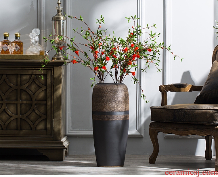 Jingdezhen ceramics China red peony of large vases, flower arranging TV ark adornment of I sitting room place - 576815653869