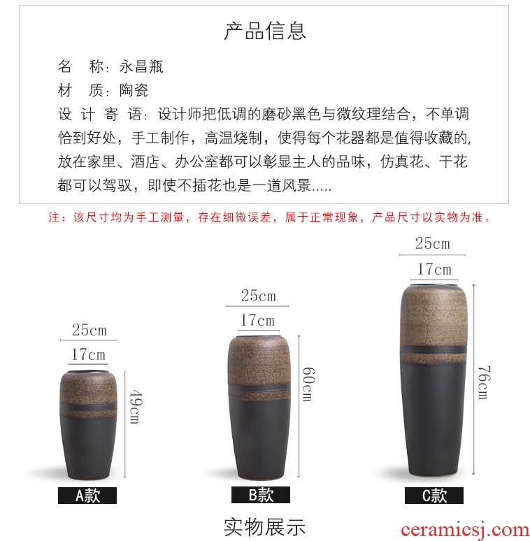 Jingdezhen ceramics green glaze landscape painting and calligraphy tube quiver scroll cylinder large vases, study of office furnishing articles - 576815653869