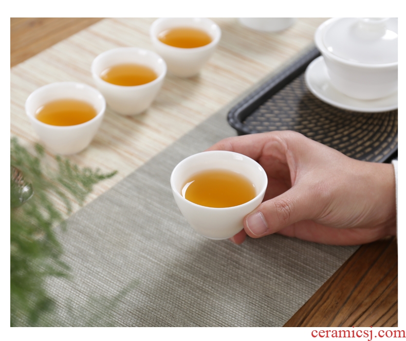 Thyme tang ceramics kung fu tea tea cups sample tea cup white porcelain tea cup, master cup home small bowl