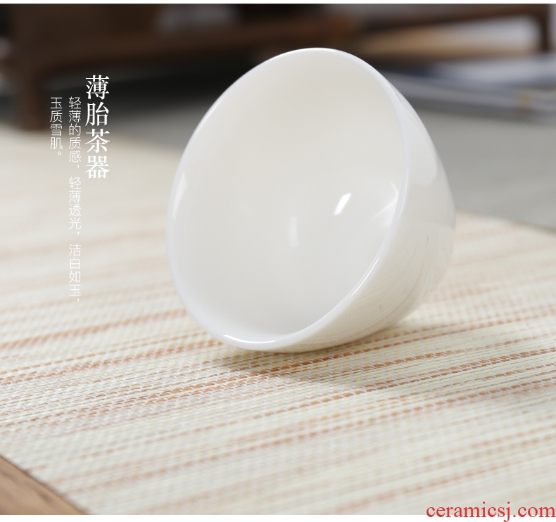 Thyme tang ceramics kung fu tea tea cups sample tea cup white porcelain tea cup, master cup home small bowl