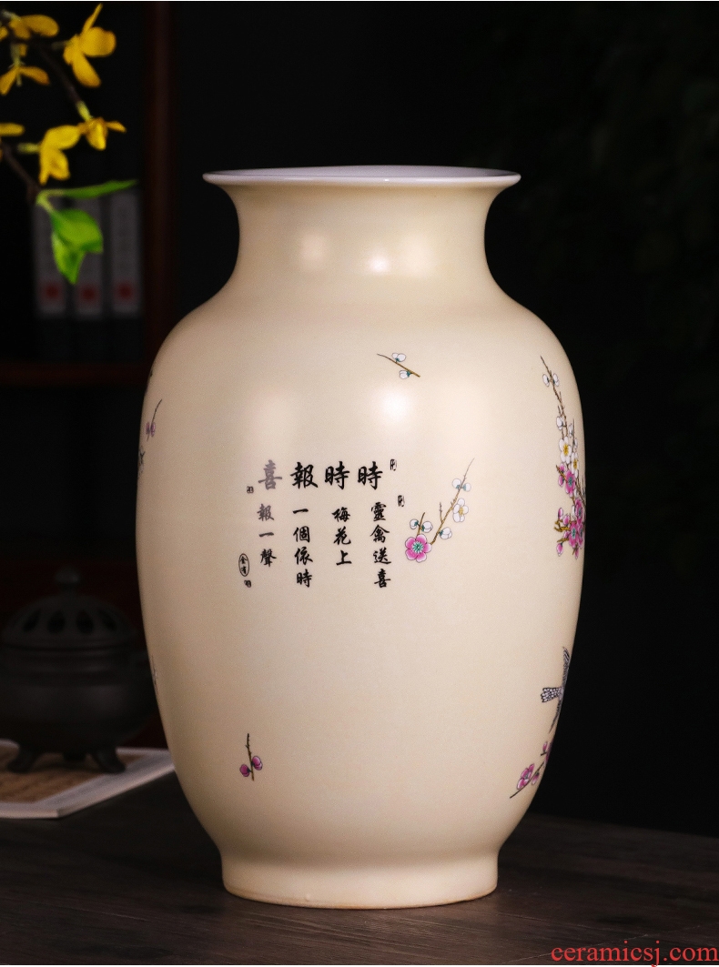 Jingdezhen ceramic vase furnishing articles landing a large golden gourd vases flower arrangement in modern Chinese style household decorations - 42155239218