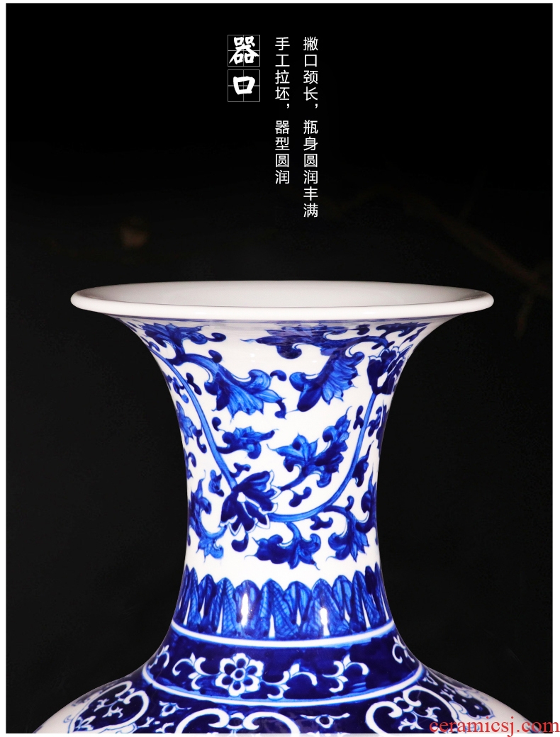 Better sealed up with jingdezhen ceramic antique nine big vase pastel peach tree furnishing articles rich ancient frame decoration - 558600363876