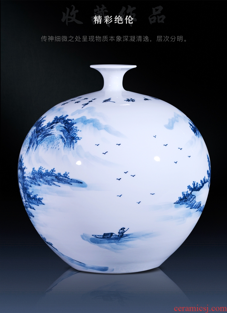 Landing a large vase furnishing articles hand - made porcelain of jingdezhen ceramics son quiver straight Chinese style household decorations - 566500005873