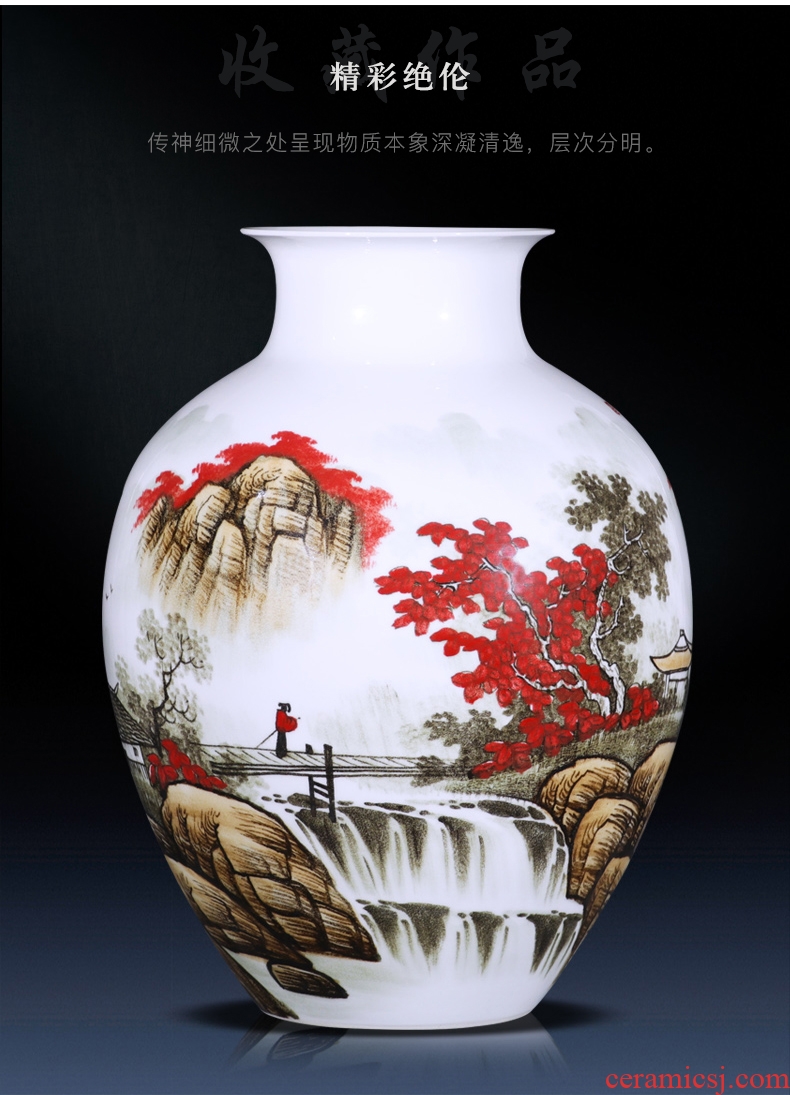 Jingdezhen ceramics of large vase furnishing articles large European colored enamel porcelain household adornment of I sitting room - 560300250884