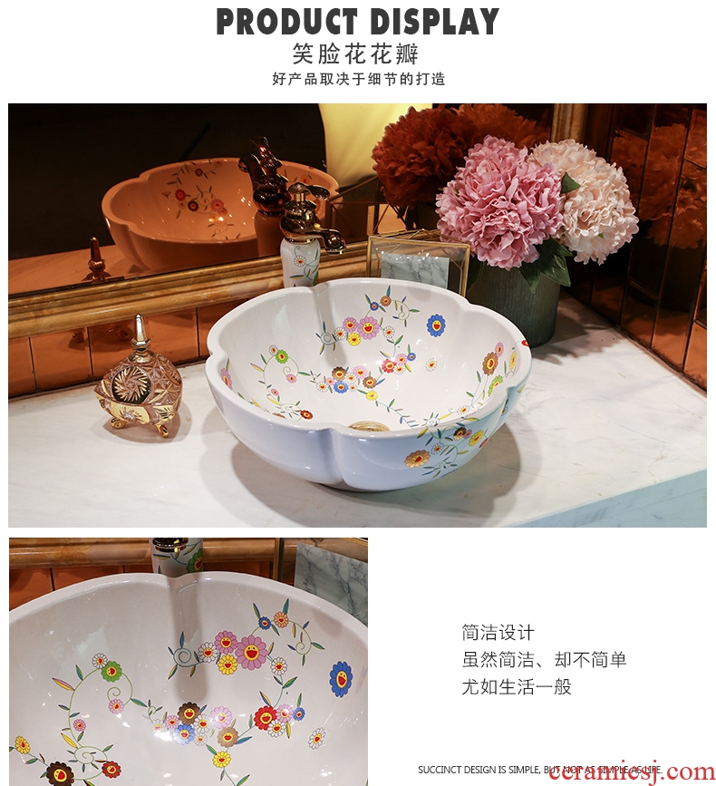 Post, qi on bonsai, ceramic lavabo that defend bath lavatory basin art basin petals