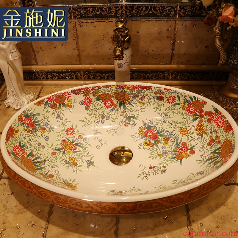 Basin of northern Europe on the rural contracted large art ceramic oval sink on the sink