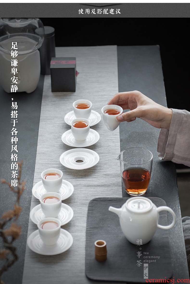 Evan ceramic jade porcelain tea sets suit household modern teapot teacup contracted Japanese tea taking gift boxes