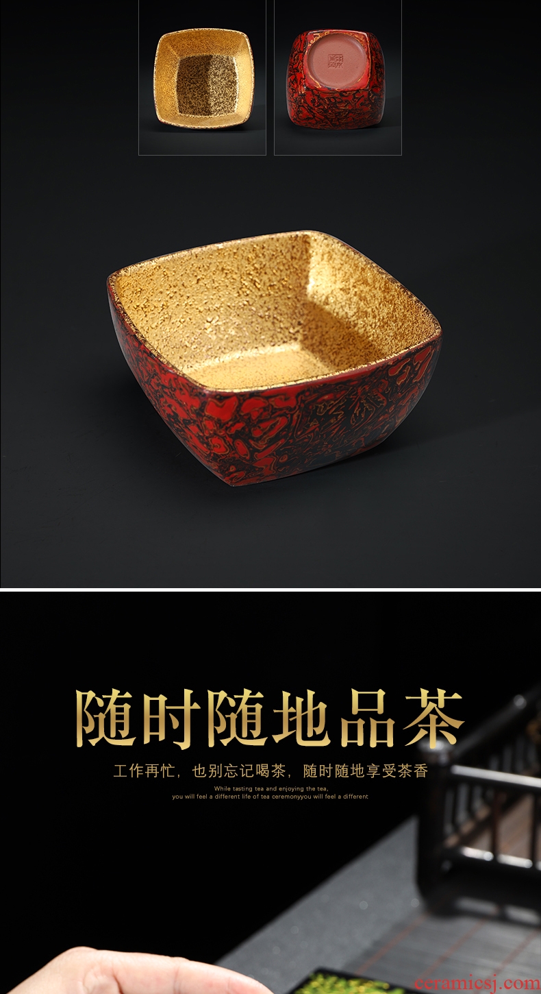 Recreational product gold lacquer tea set of the big cup pure manual violet arenaceous jinzhan master cup single CPU ceramic kung fu tea cups