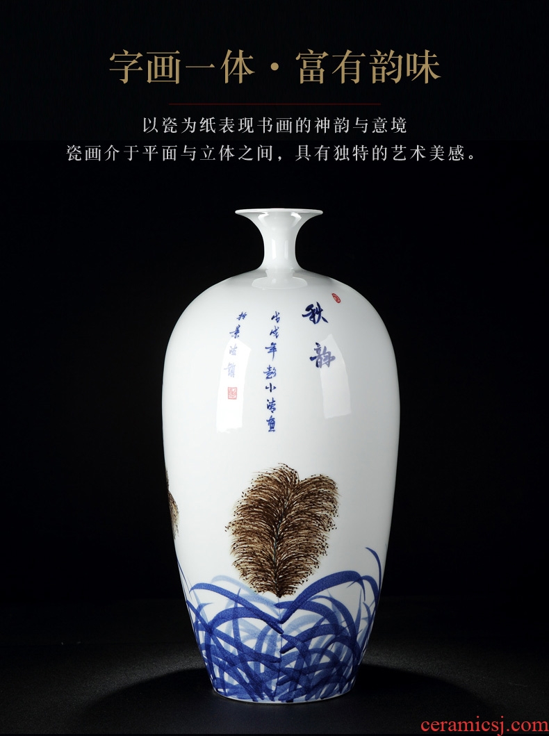 Jingdezhen ceramics hand - made archaize beaming big name plum bottle vase new Chinese flower arranging sitting room adornment is placed - 578295548737