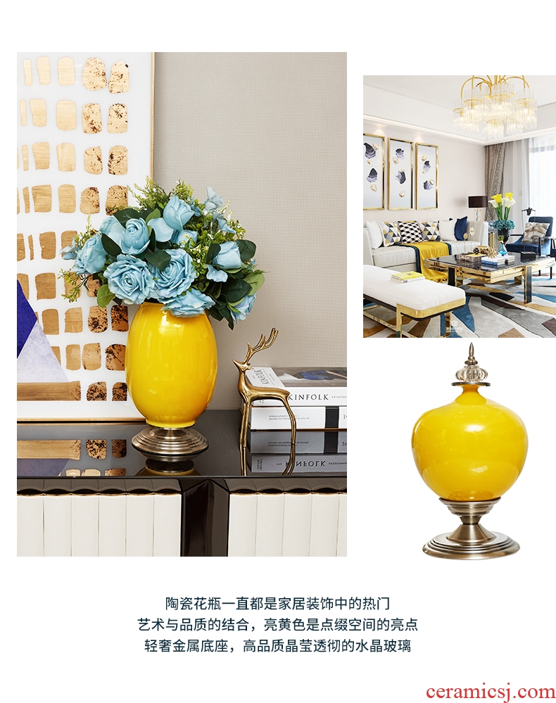 Archaize of jingdezhen ceramics large ground vases, flower arranging living room TV cabinet decoration of Chinese style household furnishing articles - 550394456361