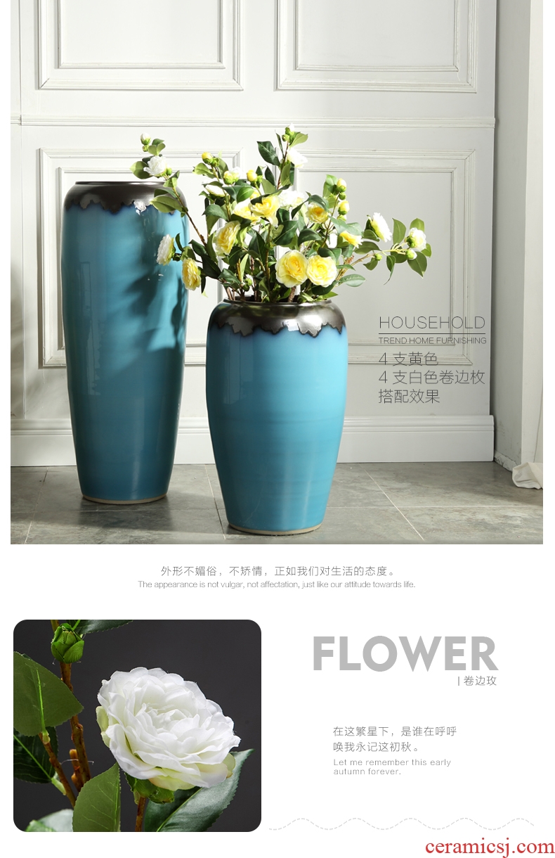 Jingdezhen new Chinese style of large vases, furnishing articles sitting room hotel villa clubhouse decorations ceramics large floral outraged - 579555869495