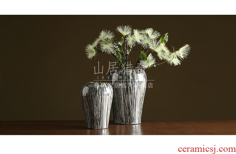 Jingdezhen ceramic creative dried flower living room floor decoration flower vase is placed large flower arranging I and contracted - 585111495896