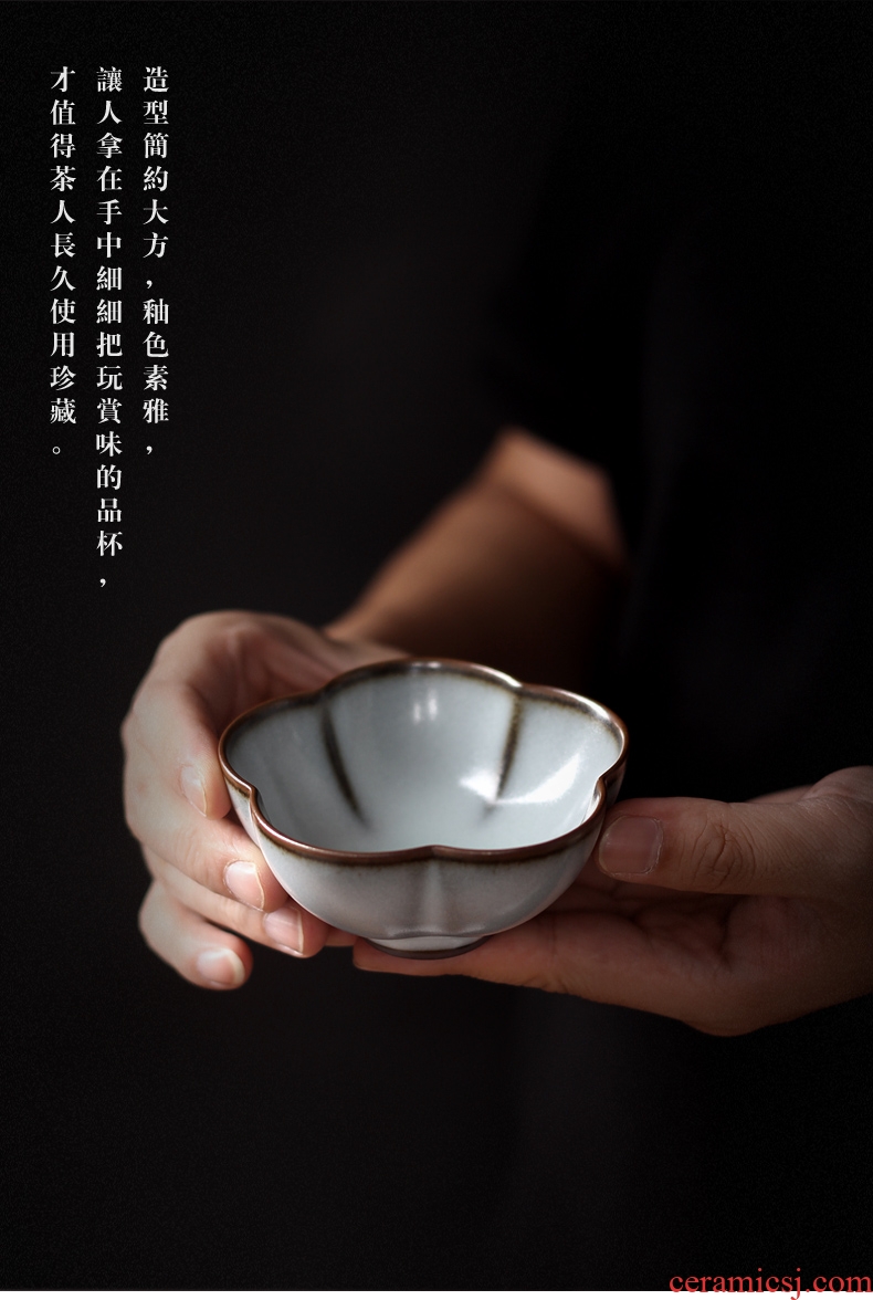 Longquan celadon master cup single cup tire iron ceramic bowl cups lamp that kung fu tea set sample tea cup manual small cups