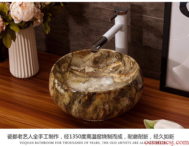 Domestic toilet lavabo hotel lavatory faucet water suits for round basin basin of ceramic art on the stage