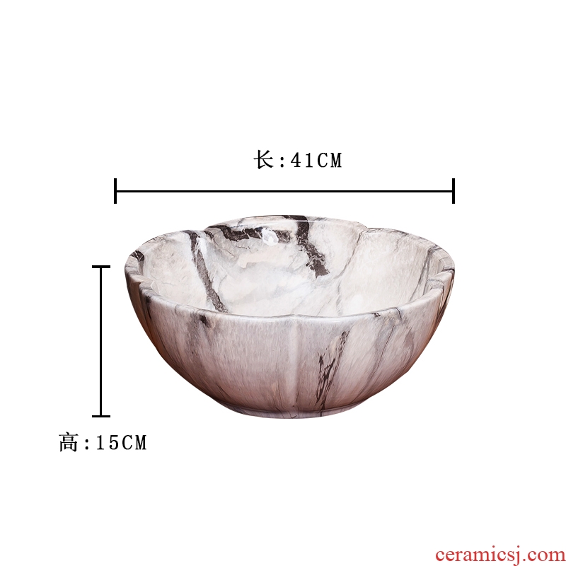 Domestic toilet lavabo Europe type restoring ancient ways oval lavatory basin marble basin of ceramic art on the stage