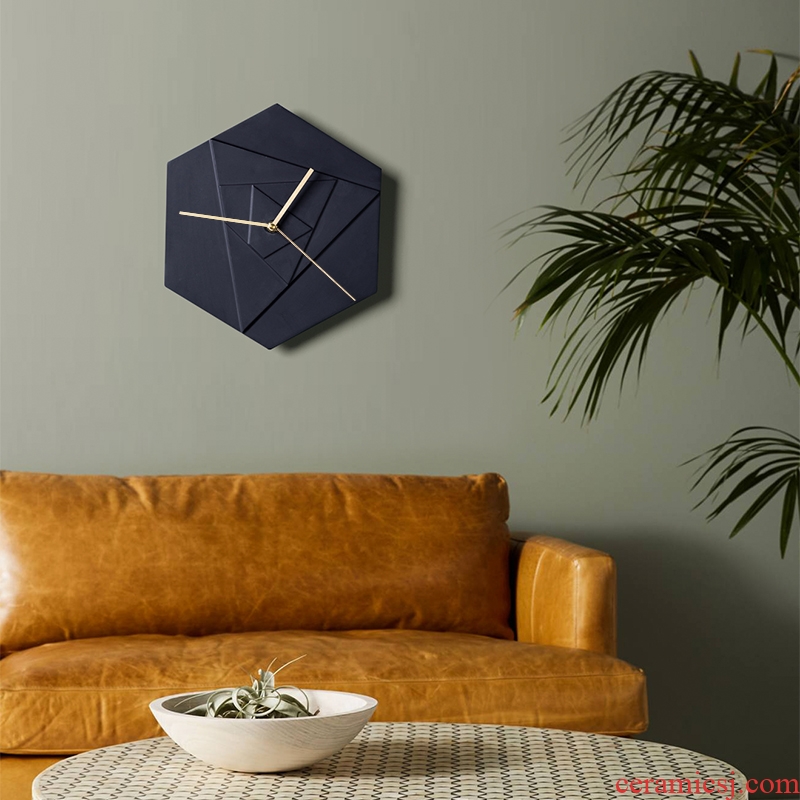 The Nordic clock ins I and contracted creative home sitting room wall clock marca dragon color clay ceramic wall act The role ofing clock move