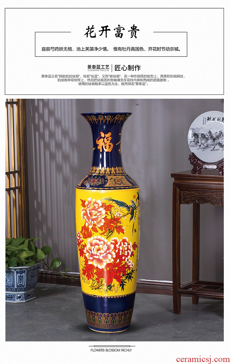 Jingdezhen ceramics of large vase large new Chinese style household flower arrangement sitting room adornment TV ark, furnishing articles - 602548386888