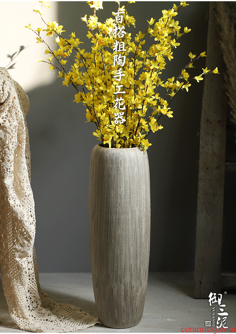 Jingdezhen do old Chinese style restoring ancient ways ceramic vase large sitting room ground flower arrangement China TV ark - 579446774370