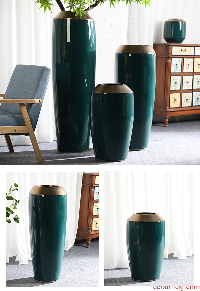 Jingdezhen ceramics of large vases, flower arranging Jane European I and contracted sitting room adornment handicraft furnishing articles - 597903530128