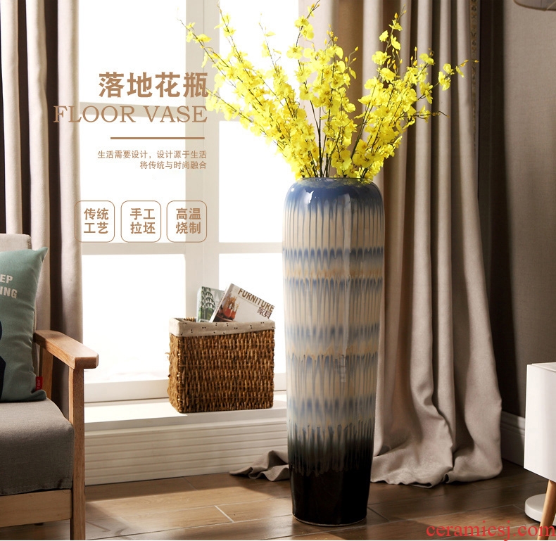 Jingdezhen ceramics blooming flowers large vases, flower arrangement sitting room hotel opening landing decoration as furnishing articles - 566223352819