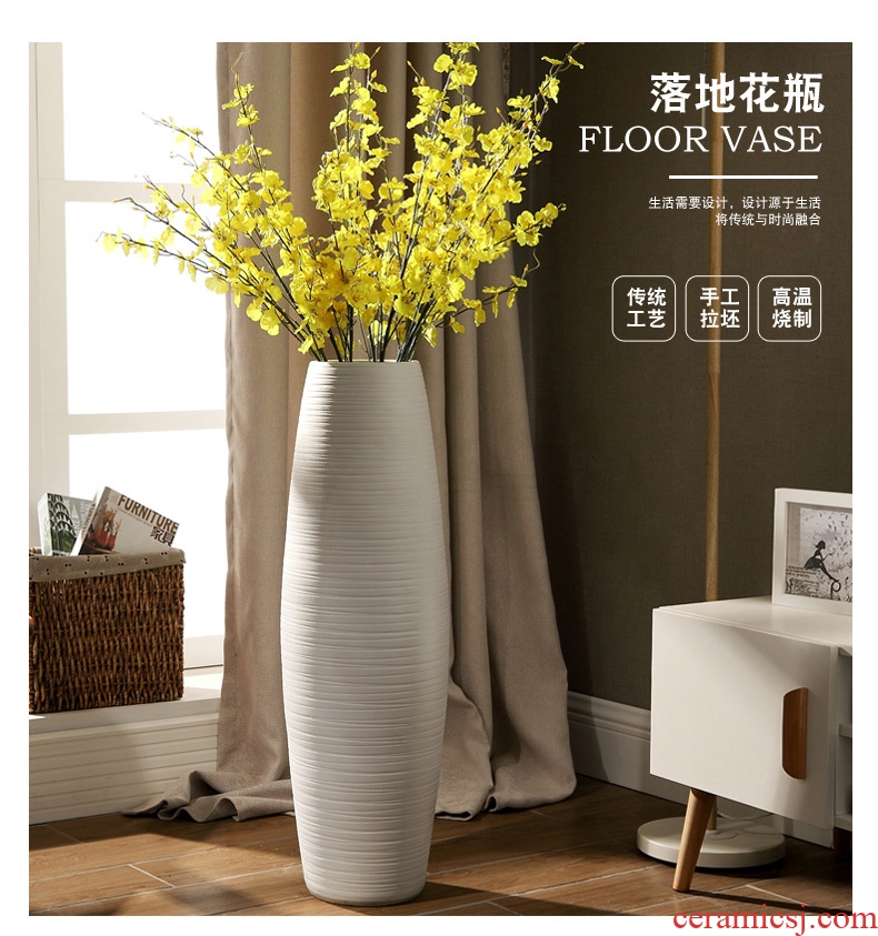 Postmodern new Chinese porcelain pot example room porch place nature science wearing small expressions using the big vase flowers, soft adornment - 566338693827