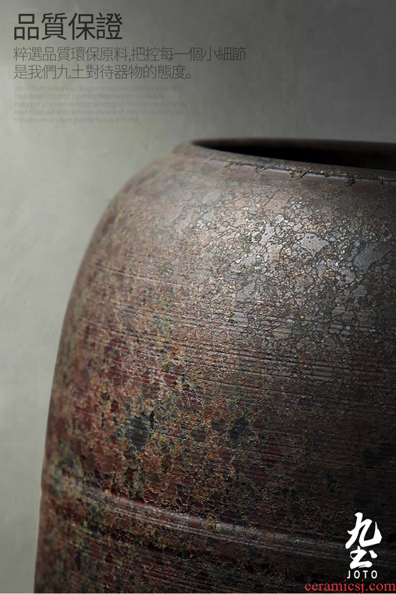 Jingdezhen ceramic vase vase the general pot of large western European large sitting room red clay furnishing articles - 578198561872