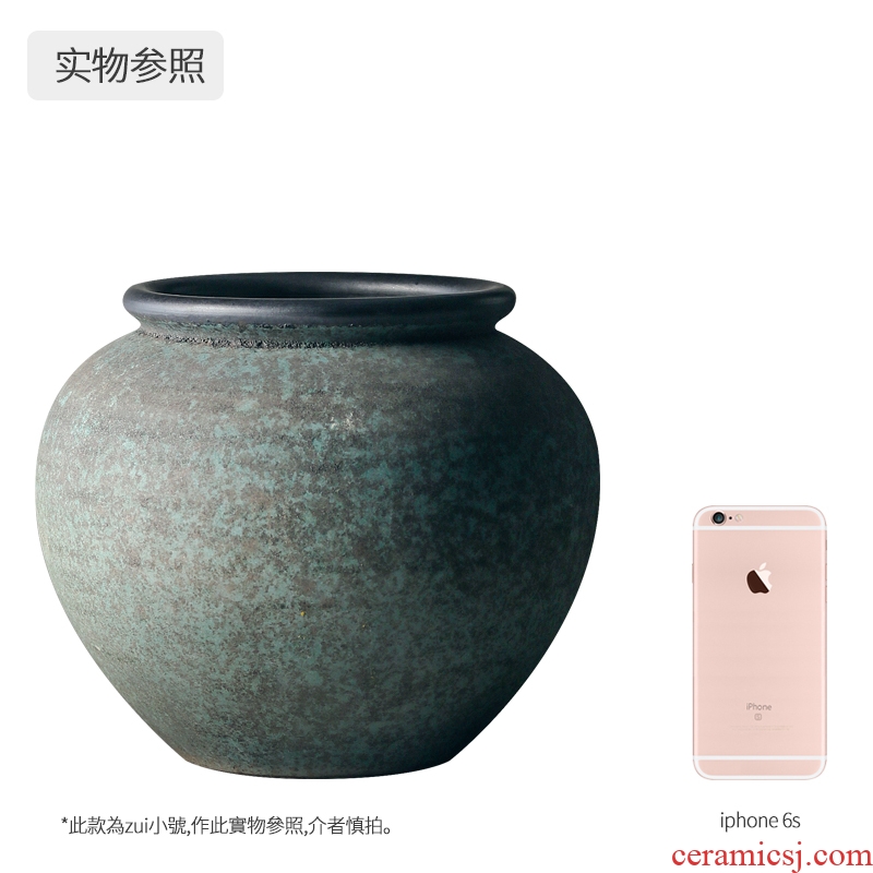 Jingdezhen ceramic vase vase the general pot of large western European large sitting room red clay furnishing articles - 578198561872