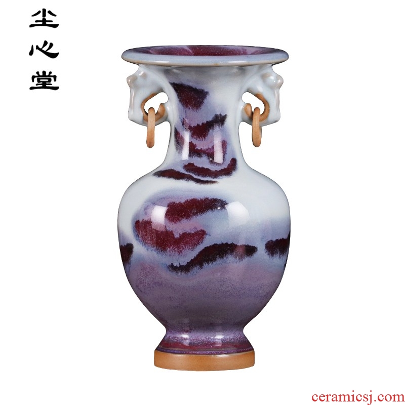 Dust heart of jingdezhen ceramic vase furnishing articles flower arranging creative archaize jun porcelain slice of the sitting room of Chinese style household porcelain