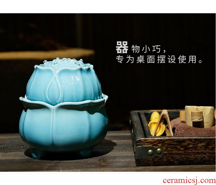 Dust heart desktop ceramic water is placed in the little fountains fortune wheel humidifier and zen office feng shui living room