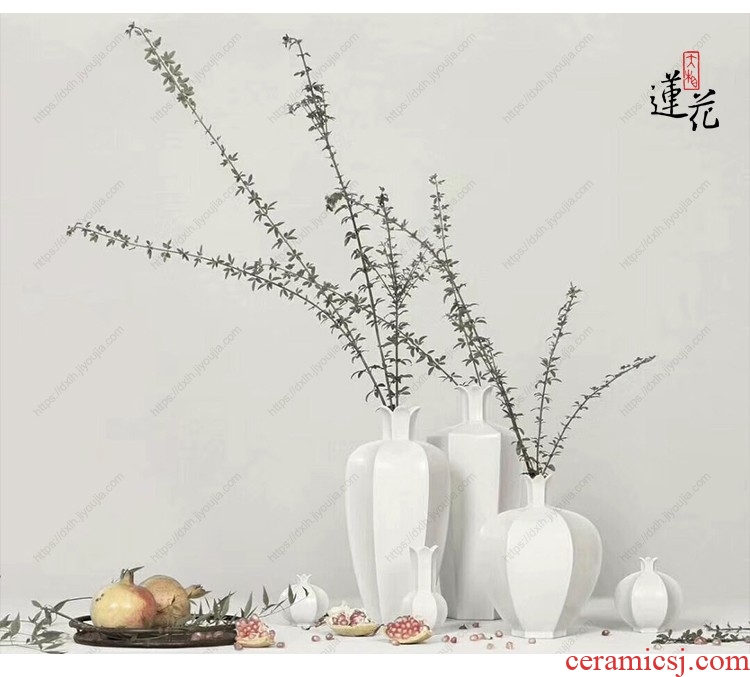 Dust heart pomegranate flower creative ceramic vase furnishing articles flower arranging soft outfit sitting room adornment flowers
