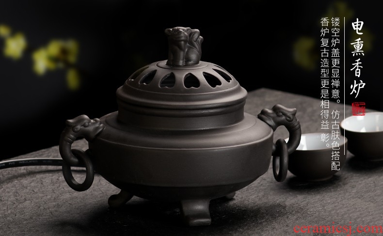 Dust heart electronic censer heavy incense burner can timing tempering aroma stove ceramic plug incense burner smoked incense burner