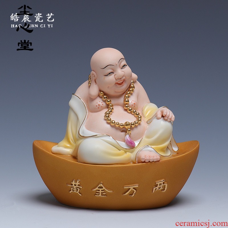 Dust heart smiling Buddha maitreya hall wing a bigger place to live in the sitting room town curtilage porcelain decorative ceramic figure of Buddha