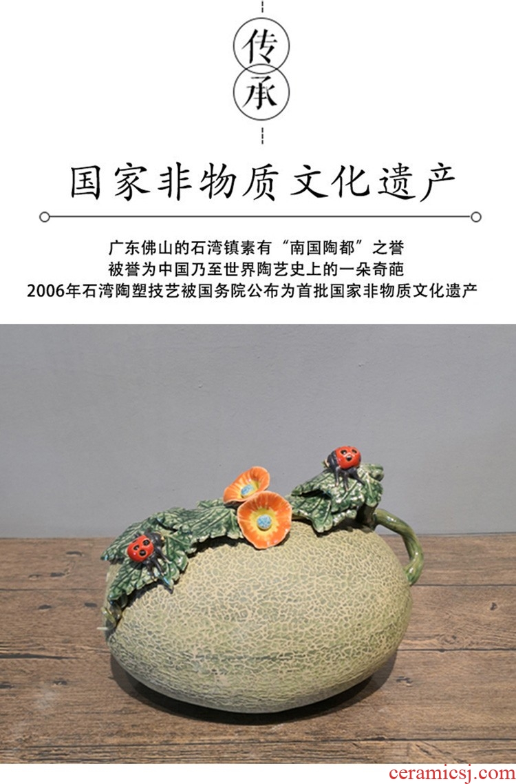 Dust heart sweet cantaloupes fruit ceramic furnishing articles marriage wedding sitting room home decorative arts and crafts