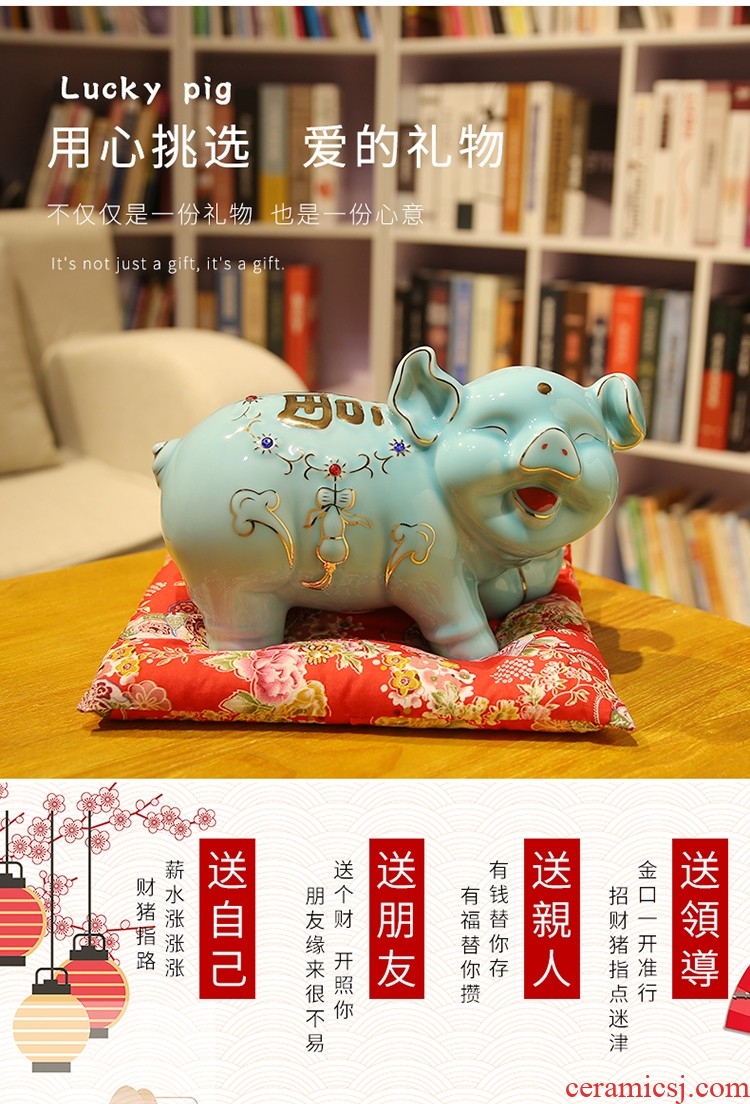 Dust heart ceramic the pig can save money piggy bank adult piggy bank super-sized creative children gifts