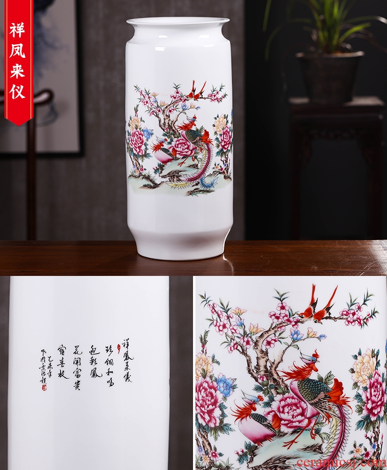 Jingdezhen ceramic art large vases, dried flower adornment furnishing articles sitting room be born Chinese flower arranging creative decorations - 558552869743