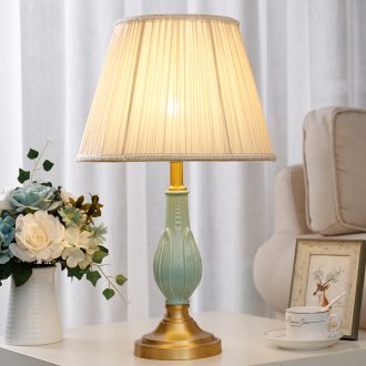 Simple European ceramic desk lamp full copper fashion creative home sitting room lamps and lanterns of bedroom the head of a bed lamp sweet got connected