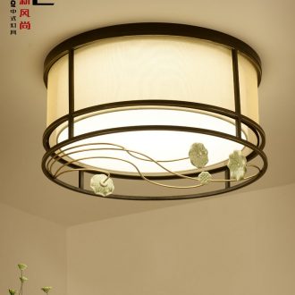 Jiao seven new Chinese style dome light creative contracted and I move ceramic bedroom lamp lotus Chinese wind lighting lamps and lanterns