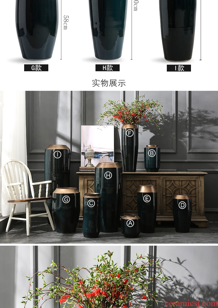 American Chinese drawing modern household ceramic vase restaurant sample room sitting room of large vases, furnishing articles - 576325465407
